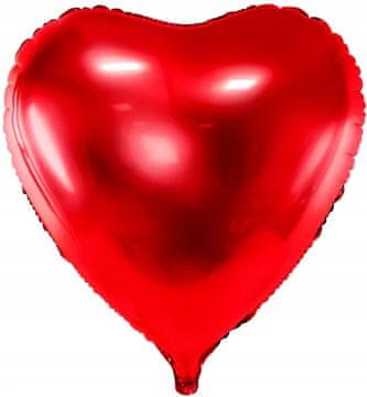 Rdeč folijski balon SRCE za Valentinovo, rojstni dan, obletnico, darilo 68x72cm