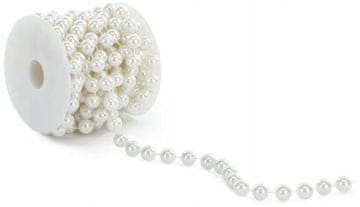 Niz biserov PEARLS Biseri na kolutu Beli biseri Dekorativni COMMUNION 5m