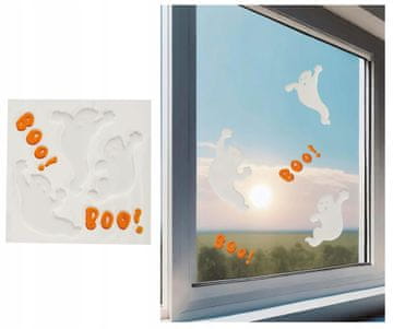 Fiestas Guirca Gel dekoracija nalepk za okna GHOSTS BOO noč čarovnic