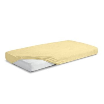 Frotirni nastavljivi list 110/120x190/200 PREMIUM pastelno rumen