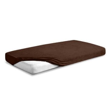 Frotirni nastavljivi list 110/120x190/200 PREMIUM temno rjave barve