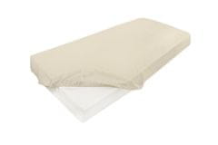 Satenasta rjuha z elastiko ZLATA 150/160x190/200x25 kremne barve