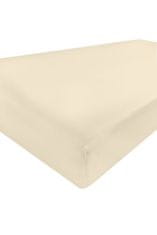 Satenasta rjuha z elastiko ZLATA 150/160x190/200x25 kremne barve