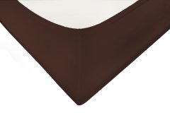 Satenasta rjuha z elastiko ZLATA 150/160x190/200x25 rjava