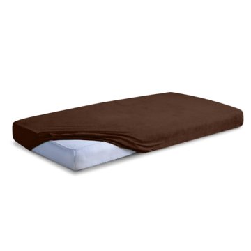 Frotirni nastavljivi list 90x190/200 CLASSIC temno rjave barve