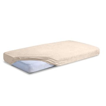 Frotirni nastavljivi list 110/120x190/200 CLASSIC kremne barve