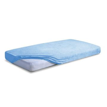 BabyMatex Frotirna rjuha z elastiko PREMIUM 70x140x10 nebesno modra