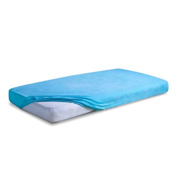 BabyMatex Frotirna rjuha z elastiko PREMIUM 70x140x10 modra