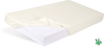 BabyMatex Rjuha iz bambusa Jersey 60x120x10 BAMBUS z elastiko, kremne barve