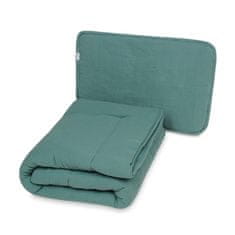 BabyMatex Otroška odejica 100x135 + vzglavnik 40x60 MUSLIN zelena