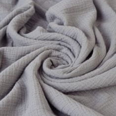 BabyMatex Otroška odejica 100x135 + vzglavnik 40x60 MUSLIN siva