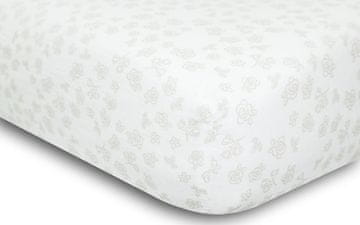 BabyMatex Rjuha iz MUSLIN DESIGN 60x120x10, bela z vrtnicami