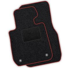 [SP]PL;OP010 rdeče - Sprednje velurne talne preproge - avtomobilske preproge, primerne za: Opel Astra J IV 2009-2015, Opel Cascada 2013-2019 Rdeči robovi