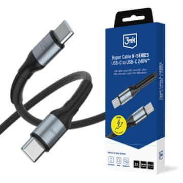 3M Dodatki - 3mk Hyper Cable N-SERIES C do C 3m PD 3.0 QC 3.0 48V/5A 240W Črna