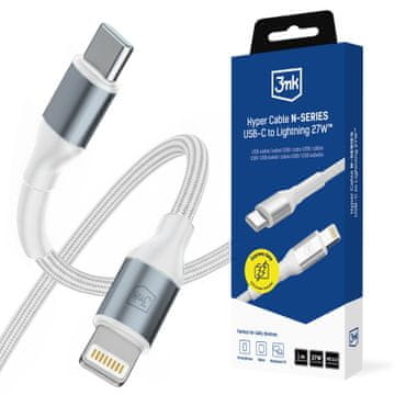 3M Dodatki - 3mk Hyper kabel N-SERIES C do Lightning 1m PD 3.0 9V/3A 27W bel