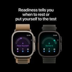Apple Watch Ultra 4 pametna ura, Cellular, 49mm, Natural Titanium ohišje, Translucent Grey Ocean Band (mjad4qh/a)