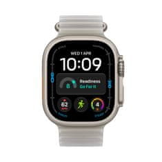 Apple Watch Ultra 4 pametna ura, Cellular, 49mm, Natural Titanium ohišje, Translucent Grey Ocean Band (mjad4qh/a)