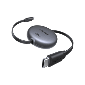 Ugreen USB-C na USB-C izvlečni polnilni kabel 100W, 1M