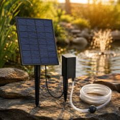HOME & MARKER® Solarni prezračevalnik za ribnik, 2,5 W, IP65, črpalka z mikro mehurčki za oksigenacijo vode do 500 L | SUNPUMP