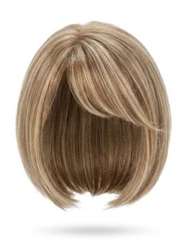 Sintetična lasulja paž s frufrujem, ombre blond, 30 cm, stopničasto strižena, naraven videz, mat zaključek, nastavljiv obseg 54,6-57,1 cm, odporna na vročino do 80°C, udobna za vsakodnevno nošenje