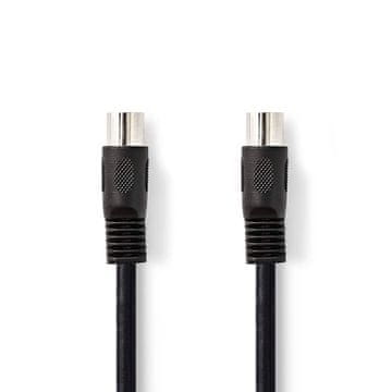 Nedis DIN avdio kabel | DIN 5-polni moški | DIN 5-polni moški | Ponikljano | 3,00 m | Okrogla | PVC | Črna | Oznaka