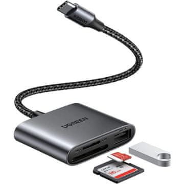 Ugreen USB-C čitalnik pomnilniških kartic 3v1 (80798)