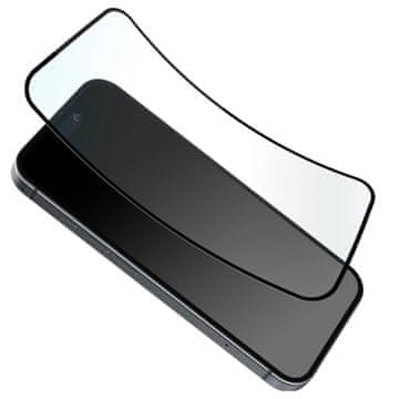 Puro fleksibilno steklo D3O hibridno steklo s črnim okvirjem za iPhone 16 Plus / iPhone 15 Pro Max / iPhone 15 Plus