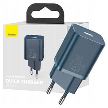 BASEUS Hitri polnilnik Super Si 1C 20W (moder)