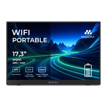 Misura 17,3" prenosni brezžični monitor WQHD 2.5K z baterijo - P173QHBW