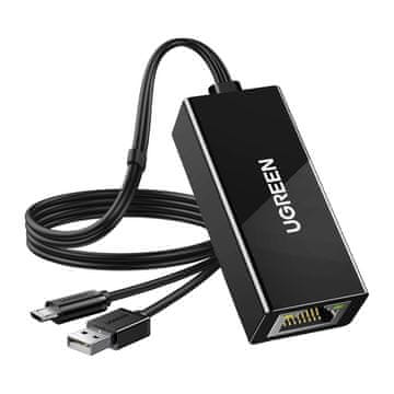 Ugreen CR110 USB-C-RJ45 adapter 100Mb/s (črn)