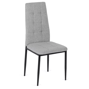 BE TEX Oblazinjen jedilni stol siv moderni loft