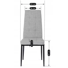 BE TEX Oblazinjen jedilni stol siv moderni loft
