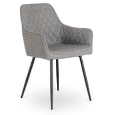 BE BRESSO 2 Oblazinjeni jedilni stol siv moderni loft