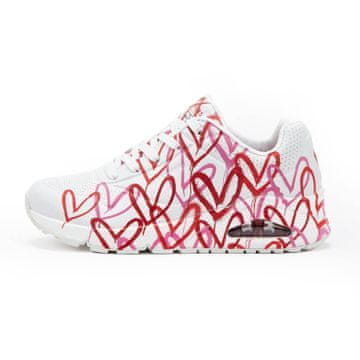 Skechers X Jgoldcrown Uno-Spread The Love ženske superge v obliki srca (155507-WRPK) 38.5