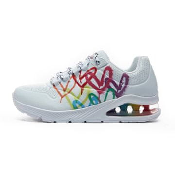 Skechers Jgoldcrown Uno 2 Floating Love Hearts ženske superge (155521-WHT) 39.5