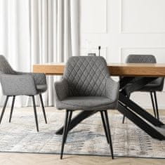 BE BRESSO 2 Oblazinjeni jedilni stol siv moderni loft