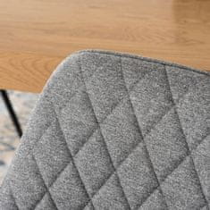 BE BRESSO 2 Oblazinjeni jedilni stol siv moderni loft