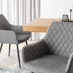 BE BRESSO 2 Oblazinjeni jedilni stol siv moderni loft