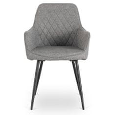 BE BRESSO 2 Oblazinjeni jedilni stol siv moderni loft