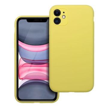 OEM Silikonski etui za iPhone 11, debeline 2 mm, rumene barve