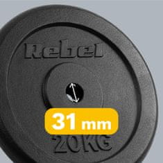 Rebel Litoželezna obremenitev 20 kg, luknja 31 mm, klasična plošča ACTIVE