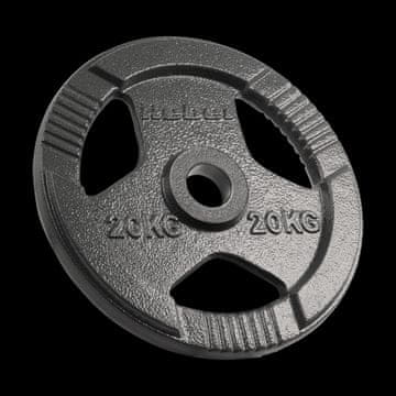 Rebel Utež iz litega železa 1x20kg luknja 51mm plošča z ročaji ACTIVE