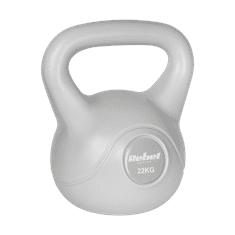 Rebel Utežna žoga za kettlebell 22 kg, siva, za vadbo ABS