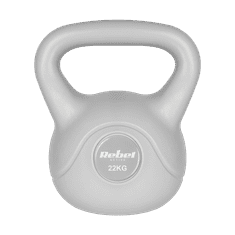 Rebel Utežna žoga za kettlebell 22 kg, siva, za vadbo ABS
