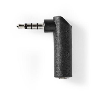 Nedis Stereo avdio adapter | 3,5 mm moški | 3,5 mm Ženski | Ponikljano | Pod kotom 90° | Kovina | Črna | 10 kosov | Plastična vrečka