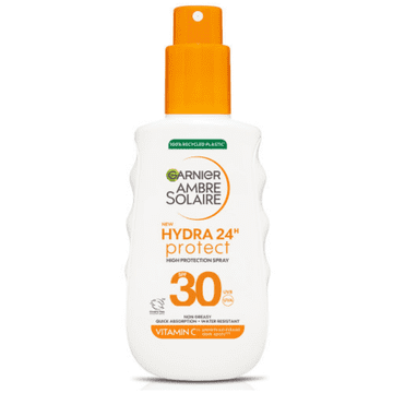 625012 Garnier Ambre Solaire Hydra 24H sprej za sončenje SPF30 z vitaminom E 150 ml