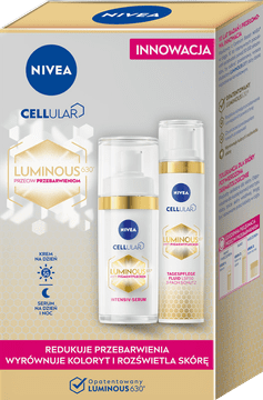 088679/094946 NIVEA LUMINOUS dnevna krema in serum proti razbarvanju kože, 2 pakiranja