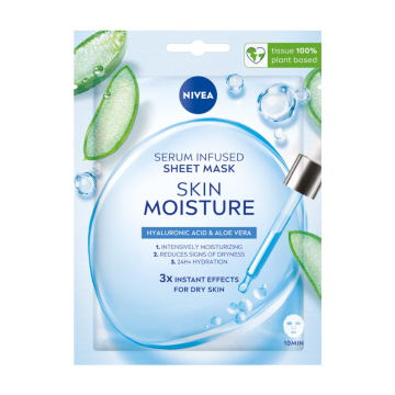 374147 NIVEA SKIN MOISTURE Maska za obraz z vlažilnim serumom