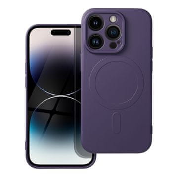OEM SILICONE MAG COVER ovitek, združljiv z MagSafe, za iPhone 14 Pro, temno vijoličen