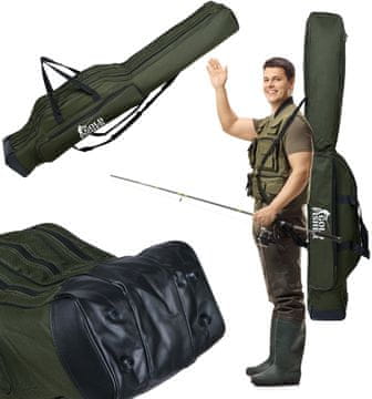 Gockowiak TORBA ZA RIBIŠKE PALICE S 3 PREDALI 160 CM DARILO ZA OČETA IN DEDK